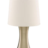 Touch Table Lamp - Antique Brass Base & Fabric Shade (0483TOU3922AB)