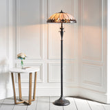 Art Deco Inspired - Textured Glass Floor Lamp (0711BRO63972)