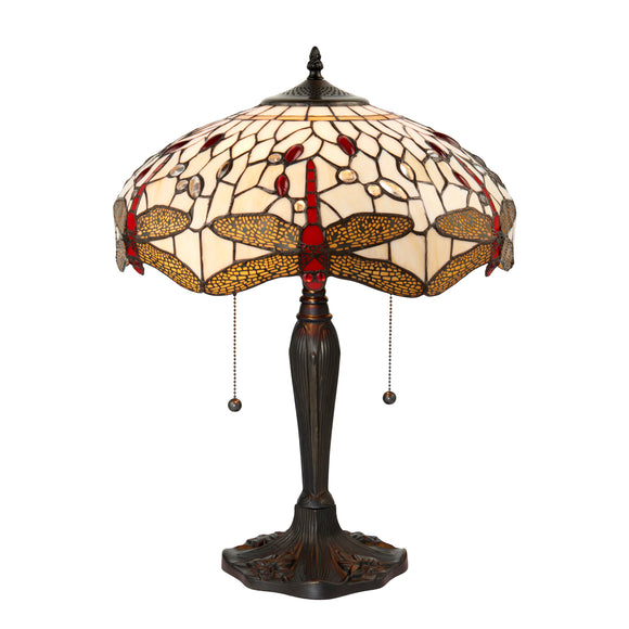 Tiffany Style Beige Medium Table Lamp (0711DRA64085)