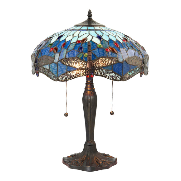 Tiffany Style Blue Medium Table Lamp (0711DRA64089)