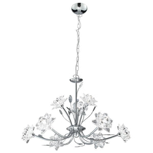 9 Light Ceiling Pendant - Chrome & Clear Glass (0483BEL82899CC)