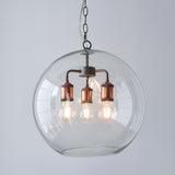 3 Light Pendant finished in aged pewter and aged copper (0711HAL92988)