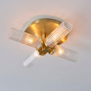 4 Light Semi Flush fitting in Satin Brushed Gold (0711TAL96160)