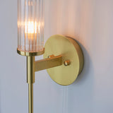 Wall Light fitting with Pull Switch in Satin Brushed Gold (0711TAL96163)