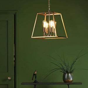 4 Light Lantern Natural Brass (0183ACA8635)