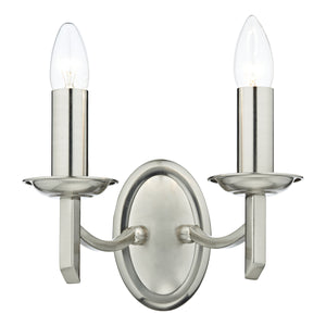 Switched Double Wall Bracket Satin Chrome (0183AMB0946)