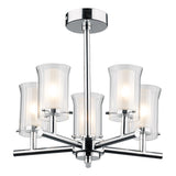 5 Light Bathroom Semi Flush Polished Chrome IP44 (0183ELB0550)