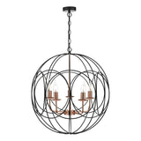 5 Light Pendant Black & Copper (0183PHO0522)