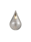 1 Light small pendant Satin Nickel with Smoked glass  (0194PER1355)