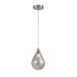 1 Light small pendant Satin Nickel with Smoked glass  (0194PER1355)