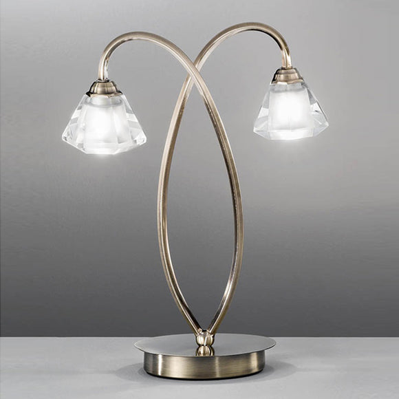 2 Light Table Lamp in Bronze (0194TWITL976)