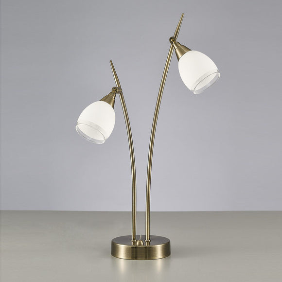 2 Light Table Lamp Bronze Finish (0194LUTTL984)