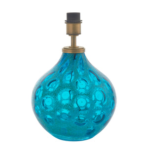 Teal tinted glass base Table Lamp (Base Only) (071191187)