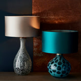 Teal tinted glass base Table Lamp (Base Only) (071191187)