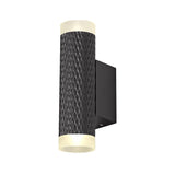 Wall Lamp, 2 x GU10, Sand Black/Acrylic Rings (BUSTER212)