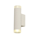 Wall Lamp, 2 x GU10, Sand White/Acrylic Rings (BUSTER213)