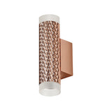 Wall Lamp, 2 x GU10, Rose Gold/Acrylic Rings (BUSTER215)