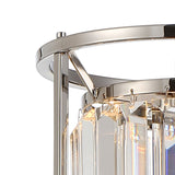 1 Light Dual Pendant in Polished Nickel with Clear Crystals (1230CHA80A)