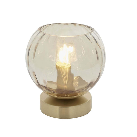 1 light Table Lamp in Satin Brushed Gold with Champagne Glass (0711DIM91973)