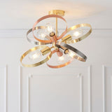 On-trend 6 light Semi-Flush Gold, Copper and Satin Chrome (0711HOO91935)