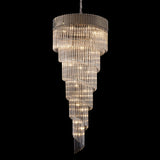 31 Light Ceiling Pendant in Polished Nickel finish with Clear Sculpted Glass (1230GEN34A)