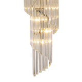 31 Light Ceiling Pendant in Polished Nickel finish with Clear Sculpted Glass (1230GEN34A)