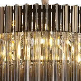 12 Light Ceiling Pendant in Polished Nickel finish with Smoked Sculpted Glass (1230GEN60G)