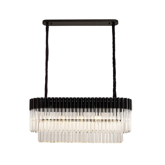 Black rectangle deals pendant light