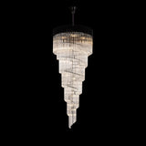 31 Light Ceiling Pendant in Matt Black finish with Clear Sculpted Glass (1230GEN64C)