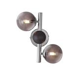 Wall Lamp, 2 x G9, Polished Chrome/Smoked Glass (1230REG2LT39C)